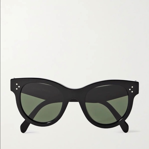 CELINE - Round Cat-eye Black Sunglasses - Picture 1 of 9